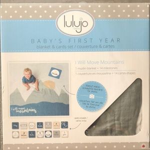Lulujo Baby Milestone Blanket and Card Set